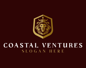 Luxury Lion Shield  logo design