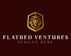 Luxury Lion Shield  logo design