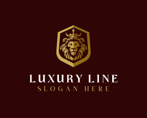 Luxury Lion Shield  logo design