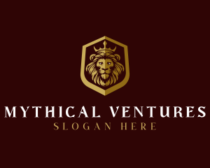 Luxury Lion Shield  logo design