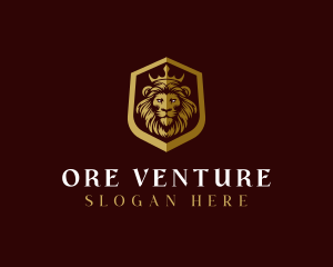 Luxury Lion Shield  logo design