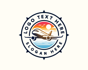 Sunrise Airplane Travel Logo