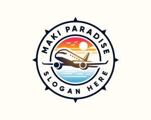 Sunrise Airplane Travel logo design