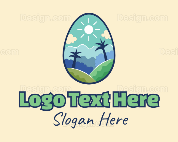 Nature Egg Landscape Logo