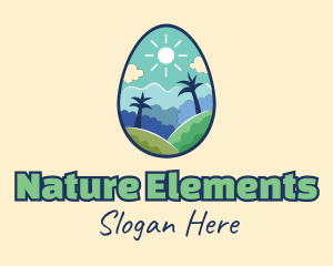 Nature Egg Landscape logo design