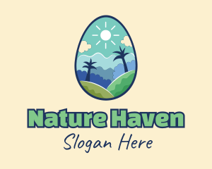 Nature Egg Landscape logo design