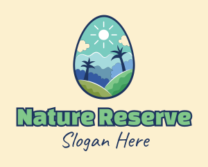 Nature Egg Landscape logo design