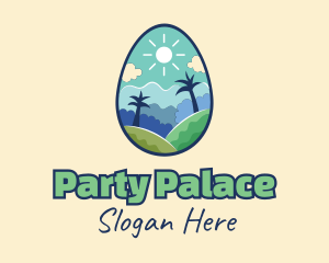 Nature Egg Landscape logo design