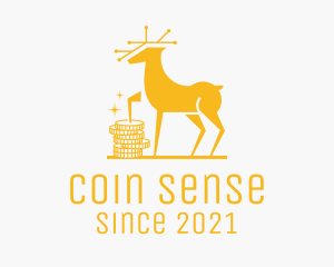 Golden Deer Coin  logo design