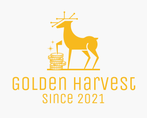 Golden Deer Coin  logo design