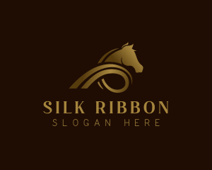 Horse Ribbon Luxury logo design