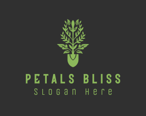 Leaf Shovel Landscaping  logo design