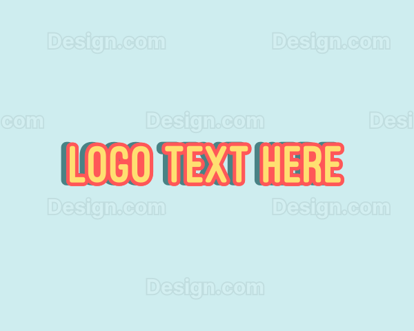 Childish Preschool Wordmark Logo