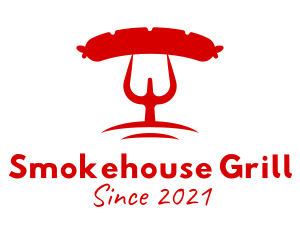 Red Grill Sausage logo design