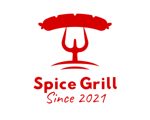 Red Grill Sausage logo design