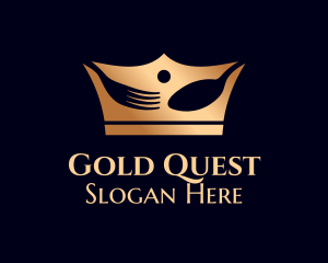 Gold Cutlery Crown  logo design