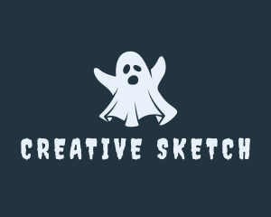 Halloween Ghost Spirit logo design