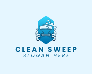 Car Wash Cleaning Bubbles logo design