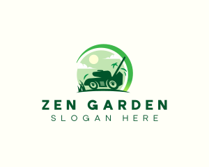 Gardening Lawn Mower logo design