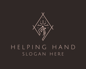 Mystic Nail Salon Hand  logo design