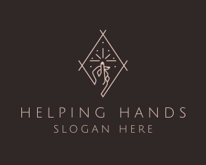 Mystic Nail Salon Hand  logo design