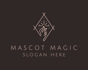 Mystic Nail Salon Hand  logo design