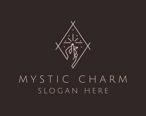 Mystic Nail Salon Hand  logo design