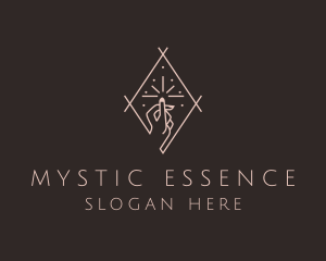 Mystic Nail Salon Hand  logo design