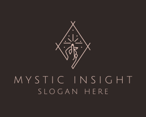 Mystic Nail Salon Hand  logo design