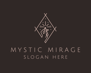 Mystic Nail Salon Hand  logo design