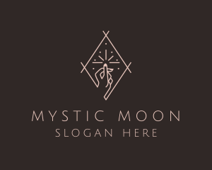 Mystic Nail Salon Hand  logo design