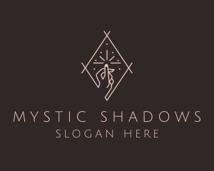 Mystic Nail Salon Hand  logo design