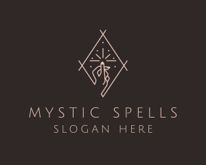 Mystic Nail Salon Hand  logo design