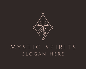 Mystic Nail Salon Hand  logo design