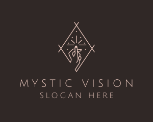 Mystic Nail Salon Hand  logo design