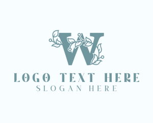 Stylish Leaf Letter W logo