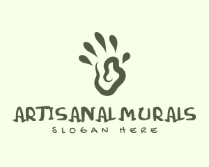 Primitive Human Hand logo design