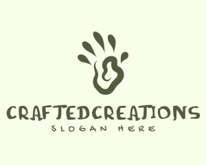 Primitive Human Hand logo design