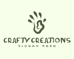 Primitive Human Hand logo design