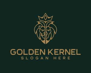 Golden Royal Lion logo design