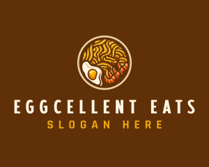 Mee Goreng Egg Noodle logo design