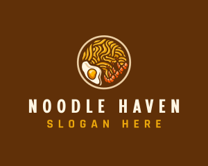 Mee Goreng Egg Noodle logo design