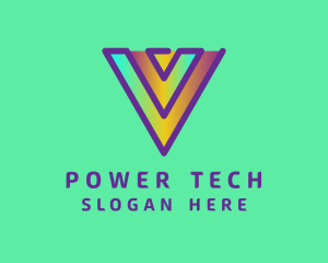 Gradient Tech Hologram logo