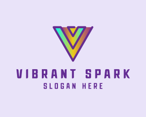 Gradient Tech Hologram logo design