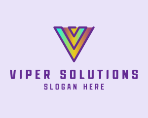 Gradient Tech Hologram logo design