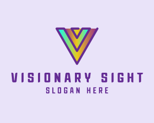 Gradient Tech Hologram logo design