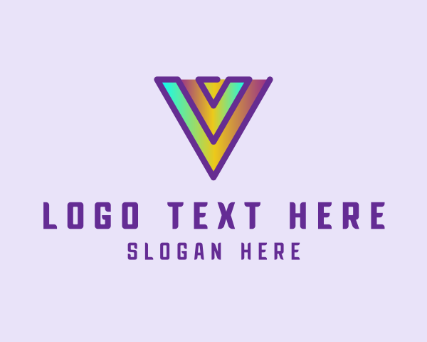 Gradient Tech Hologram logo