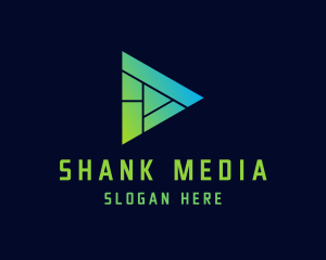 Geometric Media Player  logo design