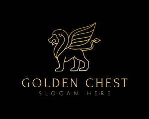 Winged Lion Griffin logo design