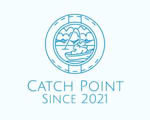 Blue Fisherman Badge logo